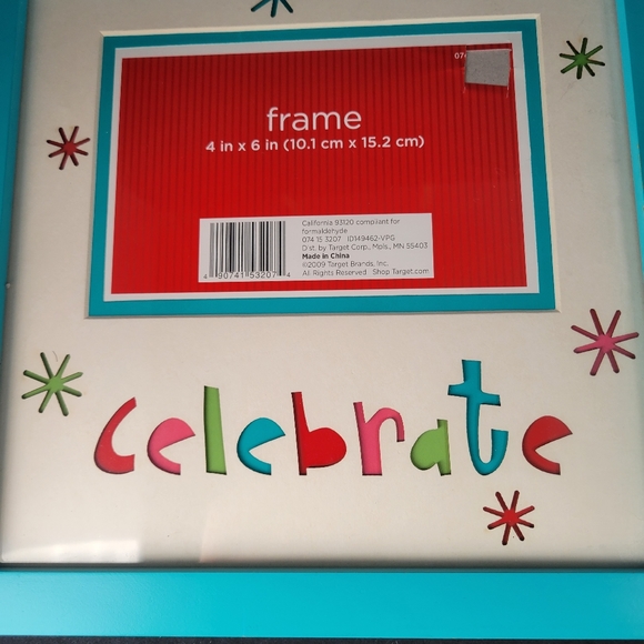 Target Brand 4x6 picture frame holiday celebrate. VG CONDITION. - Picture 13 of 16